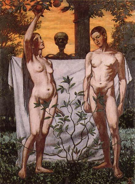 Hans Thoma Adam and Eve France oil painting art